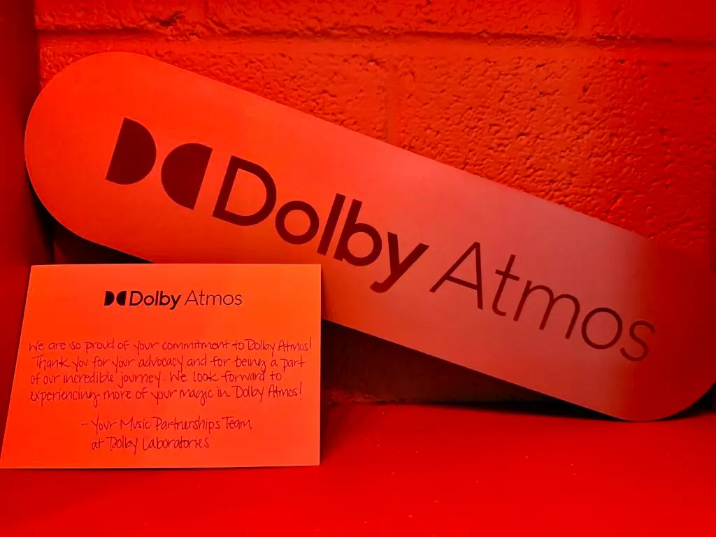 Sonic Forest Studios is a Dolby Atmos Certified Studio