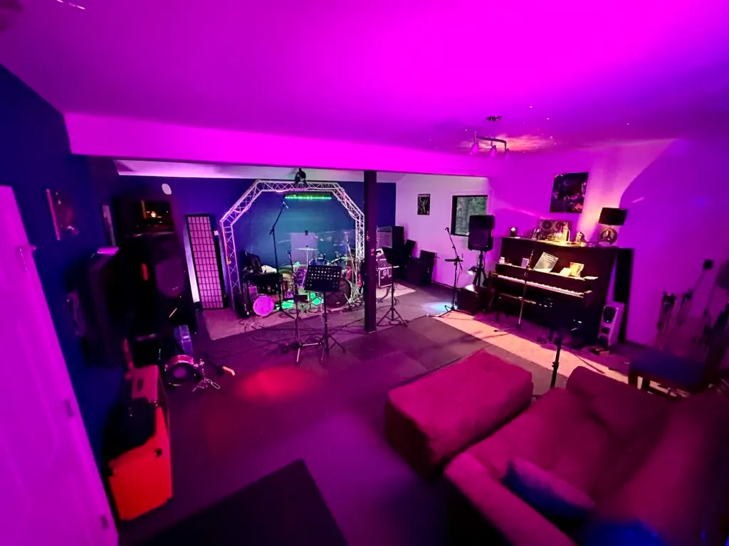 Main tracking room at Sonic Forest Studios