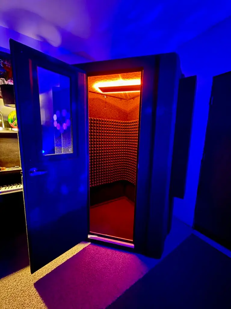 ADR booth at Sonic Forest Studios